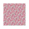 Tissu coton Gange Enduit motif fleurs rose