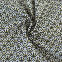 Tissu coton Gaudi écailles Noir - OEKO TEX