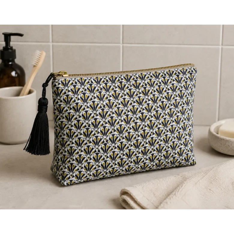 Tissu coton Gaudi écailles Noir - OEKO TEX