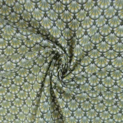 Tissu coton Gaudi écailles Olive- OEKO TEX