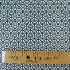 Tissu coton Gaudi écailles Pétrole - OEKO TEX