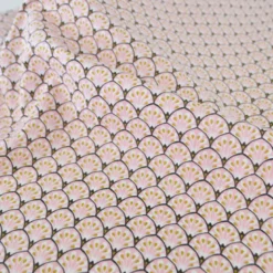 Tissu coton Gaudi écailles Rose - OEKO TEX