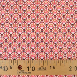 Tissu coton Gaudi écailles Rouge - OEKO TEX
