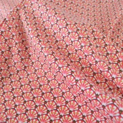 Tissu coton Gaudi écailles Rouge - OEKO TEX