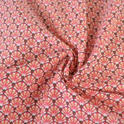 Tissu coton Gaudi écailles Rouge - OEKO TEX