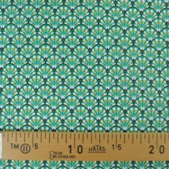 Tissu coton Gaudi écailles Vert - OEKO TEX