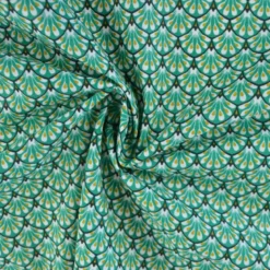 Tissu coton Gaudi écailles Vert - OEKO TEX