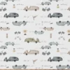 Tissu coton Gogogo motif voitures vintage -OEKO TEX