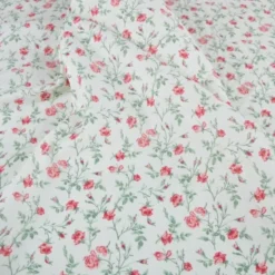 Tissu coton Grace motifs fleurs roses - OEKO TEX