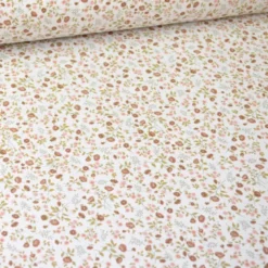 tissu coton imprimé fleurs et fleurettes Tomette et thym - OEKO TEX