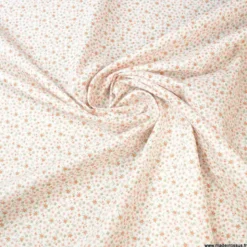 Tissu coton imprimé fleurs Rose thé et Thym - OEKO TEX