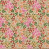 Tissu coton imprimé Martine motif fleurs rose et vertes - OEKO TEX