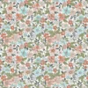Tissu coton imprimé Pensée fleurs fond blanc - OEKO TEX