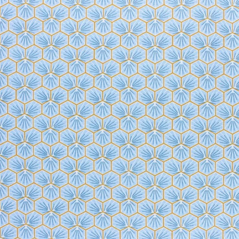 Tissu coton imprimé Riad bleu ciel - OEKO TEX