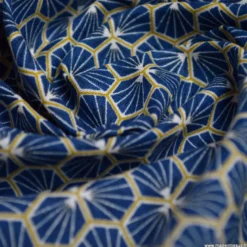 Tissu coton imprimé Riad Marine - OEKO TEX