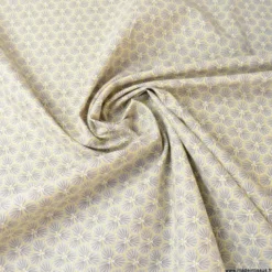 Tissu coton imprimé Riad Taupe - OEKO TEX