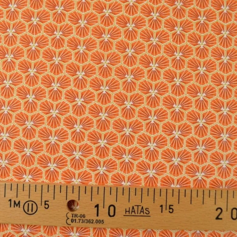 Tissu coton imprimé Riad Tomette - OEKO TEX
