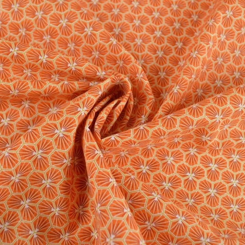 Tissu coton imprimé Riad Tomette - OEKO TEX