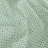 Tissu coton imprimé éventails écailles - Lagon - OEKO TEX