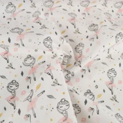 Tissu coton Isadora motif denseuse fond blanc