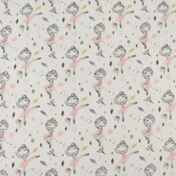 Tissu coton Isadora motif denseuse fond blanc