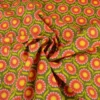 Tissu coton Jolijoli motif fleurs fond vert - OEKO TEX