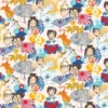 Tissu coton Kyoto motifs manga japonais - OEKO TEX