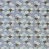 Tissu coton lourd Tsunami motif fleurs japonaises - OEKO TEX