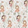 Tissu Coton Maiwenn motif fées roses - OEKO TEX