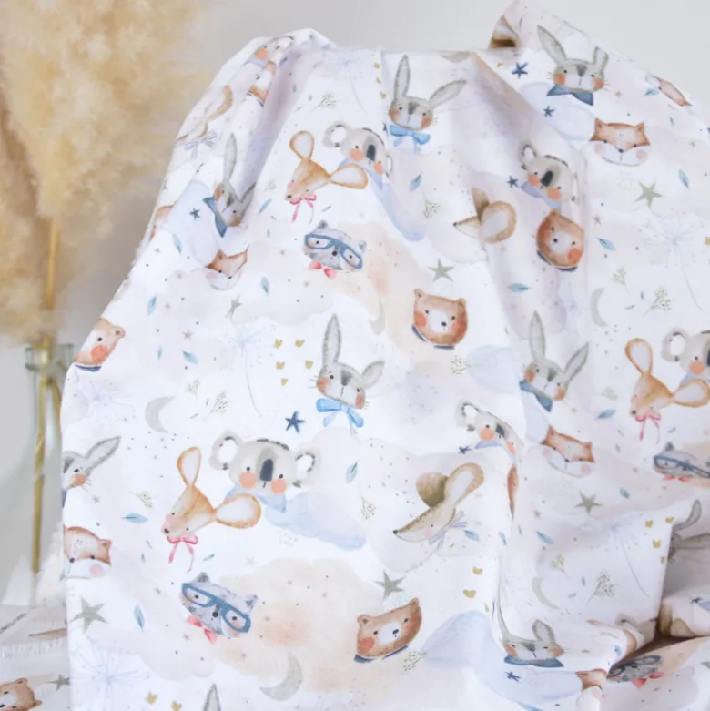 Tissu coton Minoe motif animaux - OEKO TEX