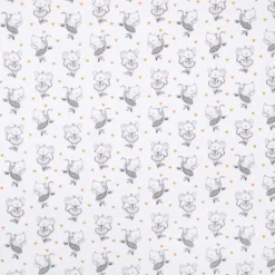 Tissu coton Misty motif souris danseuse en tutu fond blanc
