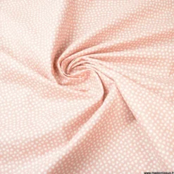Tissu coton Motif Lipelo fond Rose thé - OEKO TEX