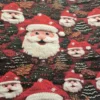Tissu coton Père Noel effet tricot en 3D - OEKO TEX
