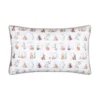 Tissu coton Quatsous motif oursons, lapins et chiffres fond blanc - OEKO TEX