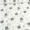 Tissu coton Ratoune motifs ratons laveurs fond blanc - OEKO TEX