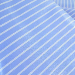 Tissu coton à rayures larges irisées bleus et blanches