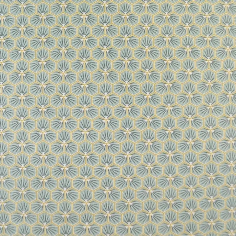 Tissu coton Riad Enduit coloris Vert Amande