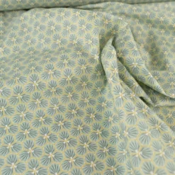 Tissu coton Riad Enduit coloris Vert Amande