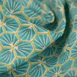 Tissu coton Riad Enduit coloris Lagon Oeko tex