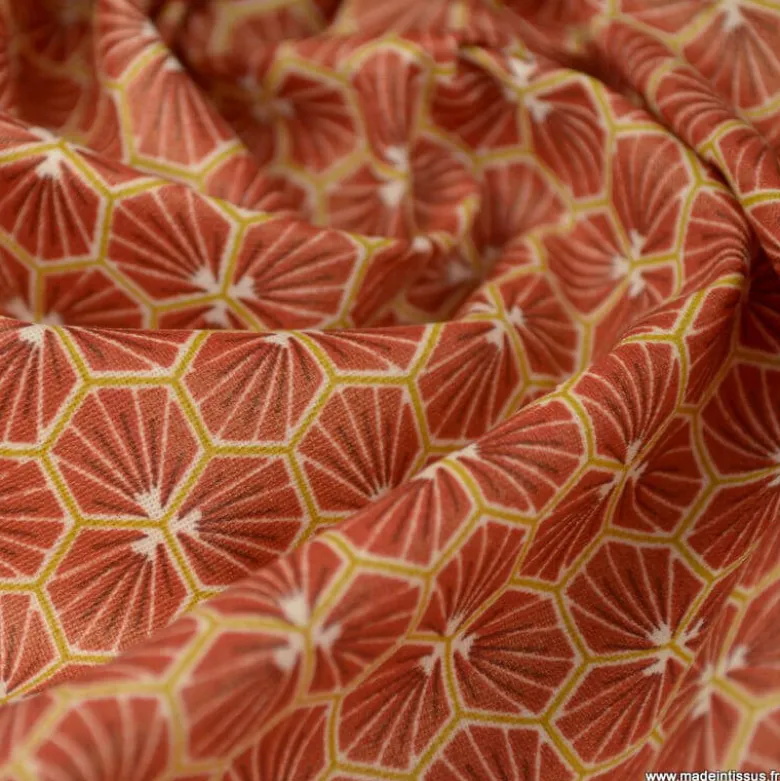 Tissu coton Riad Enduit coloris Bruschetta Oeko tex
