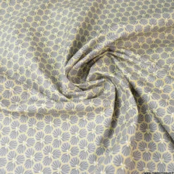 Tissu coton Riad Enduit coloris Ardoise Oeko tex