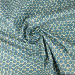 Tissu coton Riad Enduit coloris pétrole Oeko tex