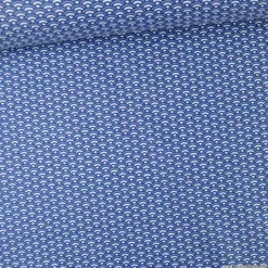 Tissu coton Saijo motif Wifi Navy et blanc - oeko tex