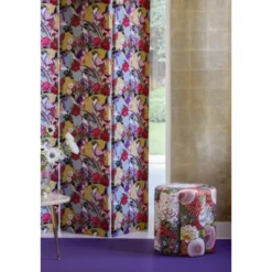 Tissu coton Sayuri motif Japonais rouge et doré