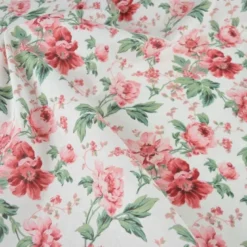 Tissu coton Scarlet motifs fleurs roses - OEKO TEX