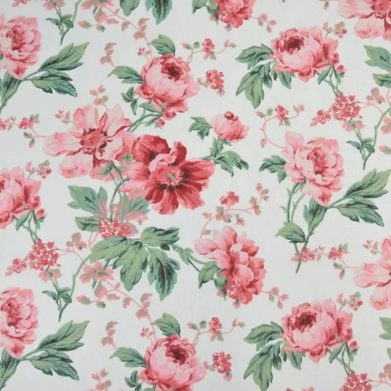 Tissu coton Scarlet motifs fleurs roses - OEKO TEX