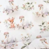Tissu coton Swany – cygnes & faon fond blanc -OEKO TEX
