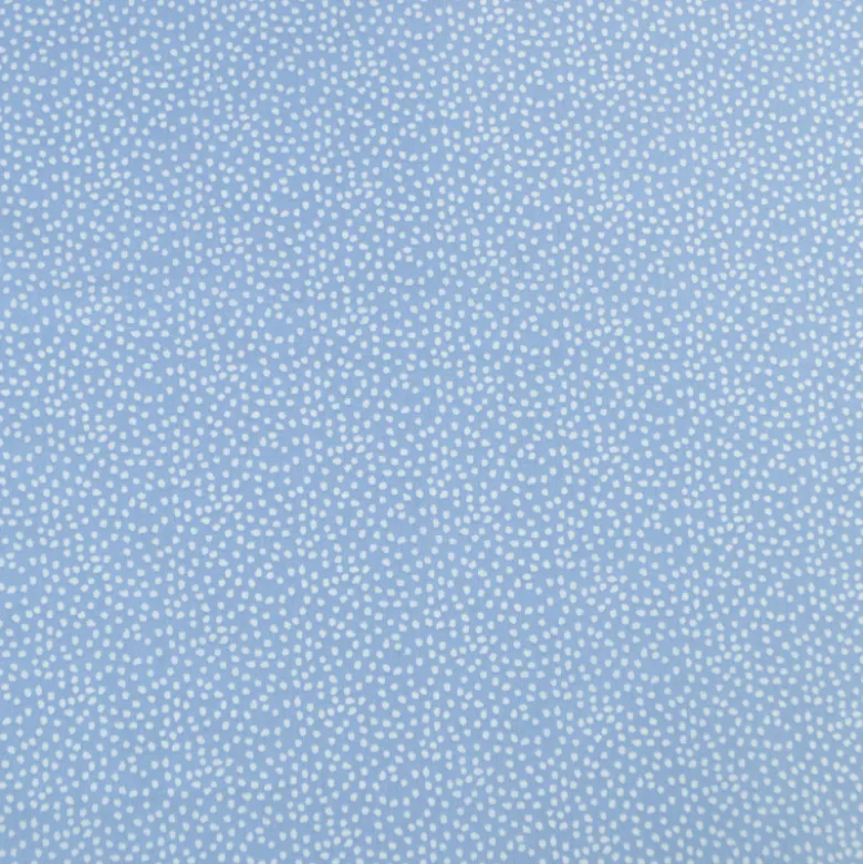 Tissu coton Tassi motif petit pois fond bleu baltique - OEKO TEX