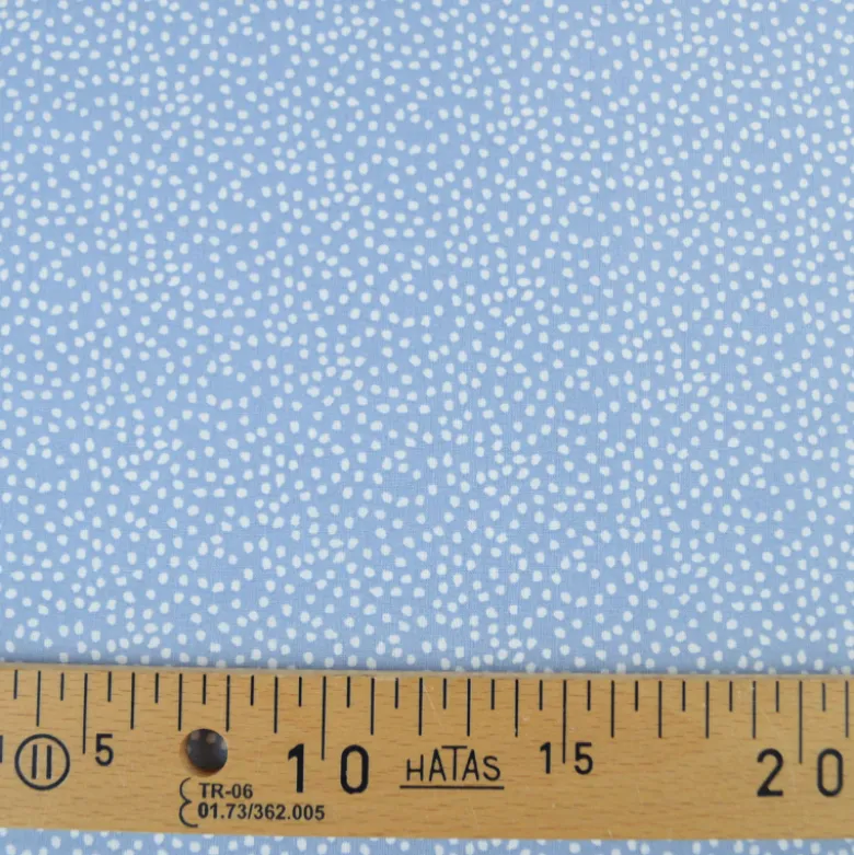 Tissu coton Tassi motif petit pois fond bleu baltique - OEKO TEX