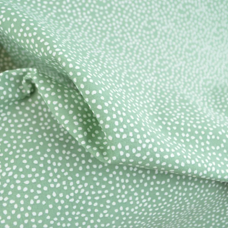 Tissu coton Tassi motif petit pois fond Romarin - OEKO TEX